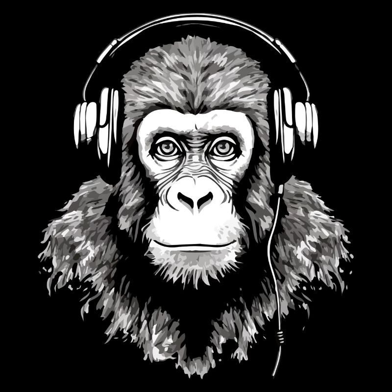 Chita the audiophile monkey