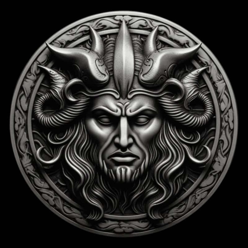 Mythological figure Horning deity