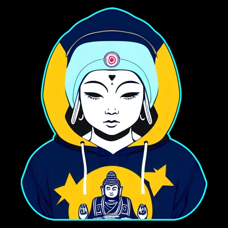Garçon coloré cool en sweat à capuche aux couleurs des chakras