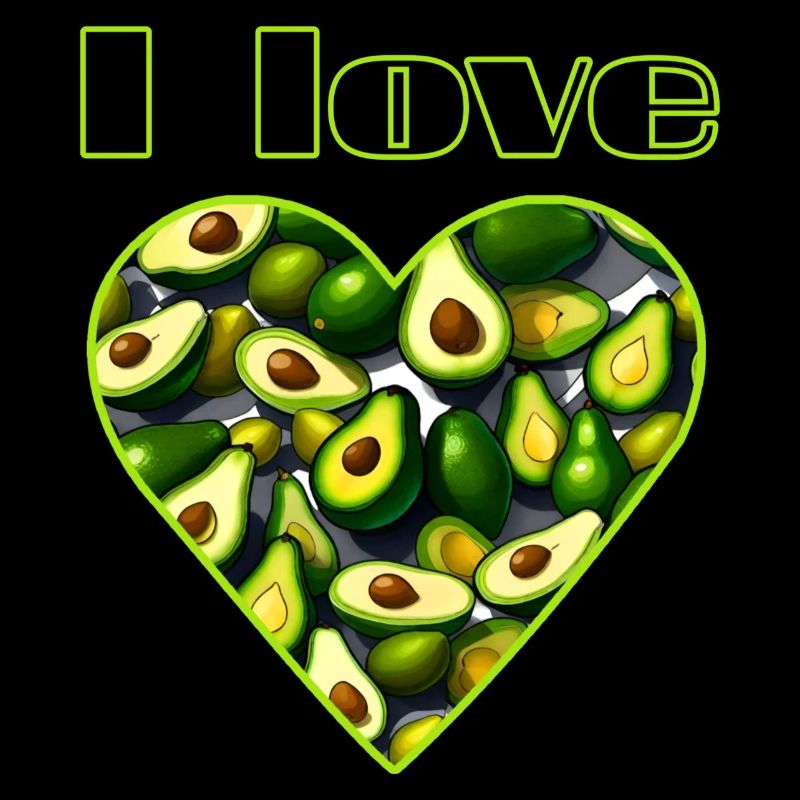 I love avocado heart