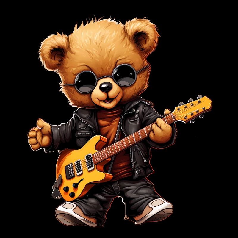 Teddy - Rocker mit E-Gitarre
