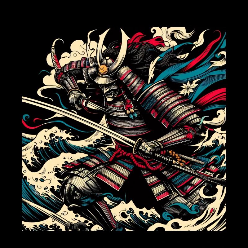 Guerrier samouraï traditionnel japonais