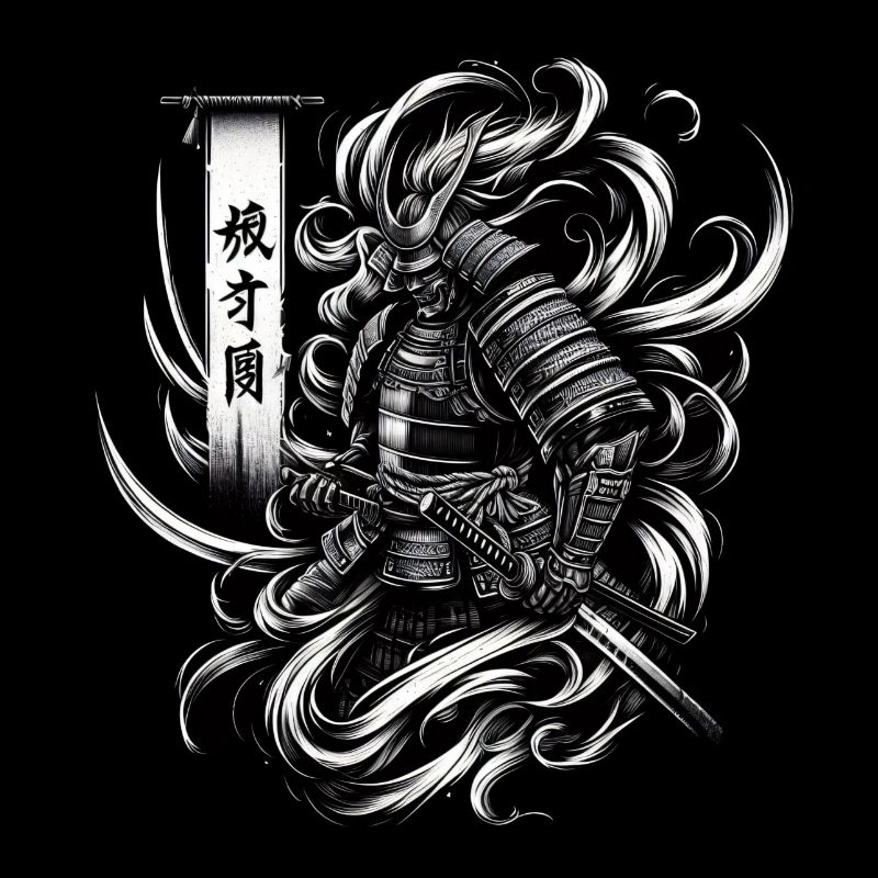 Asian Samurai Warrior Ukiyo e