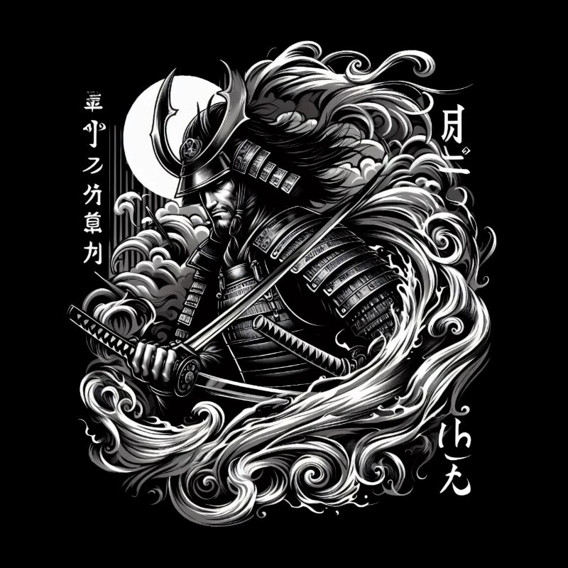 Japanese Samurai Warrior Kanji Design