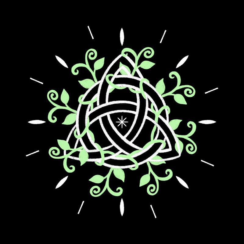 Celtic Knot / Triquetra with Plants