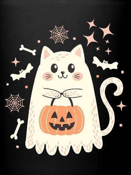 Chat fantôme d’Halloween