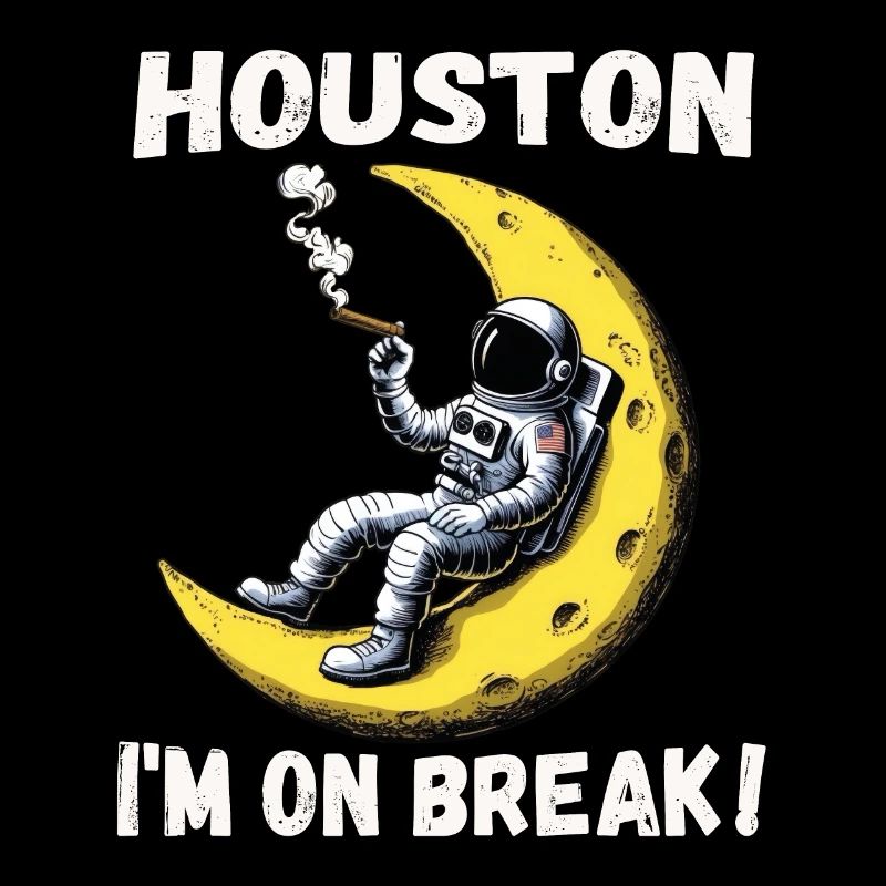 Houston Ich mach Pause, Astronaut relaxt auf Mond