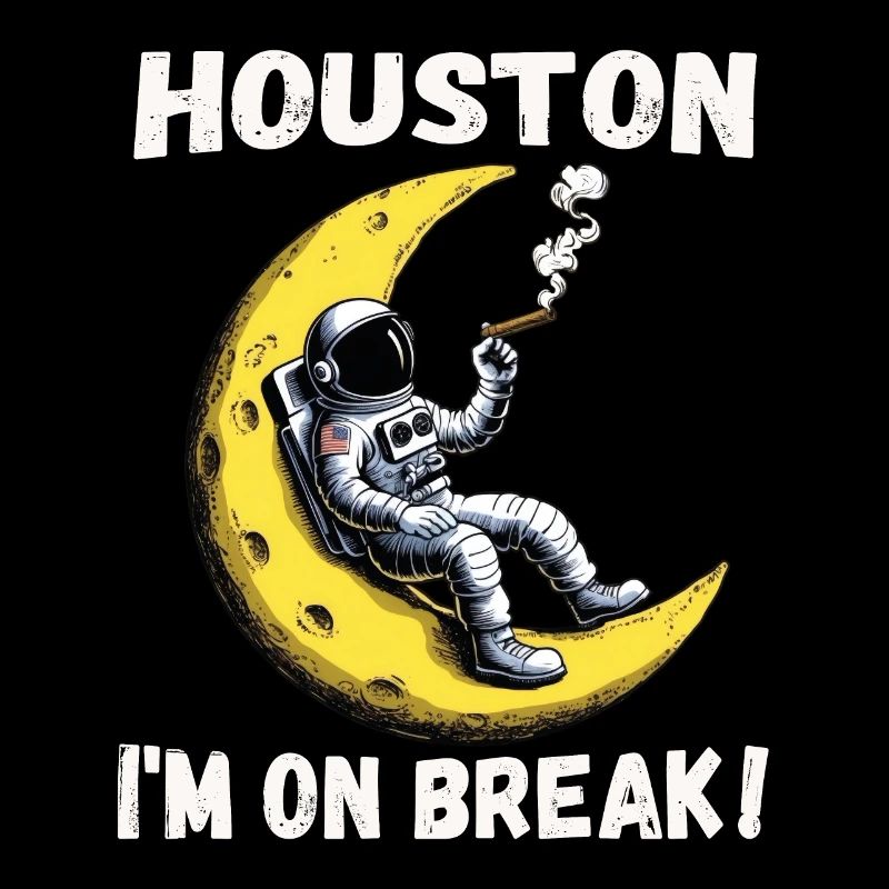 Houston Ich mach Pause, Astronaut relaxt auf Mond