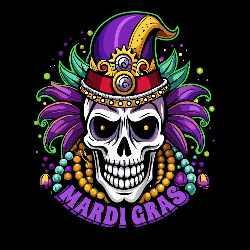 Mardi Gras - Carnival - Skull - Gift