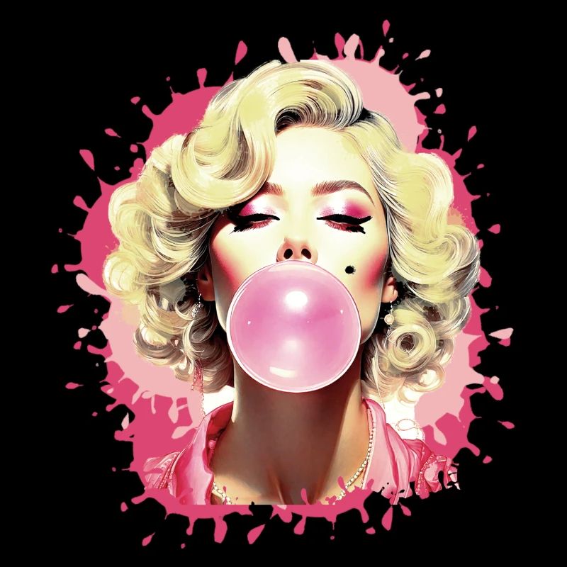 Femme,Graffiti,illustration,Chewing,Bulle