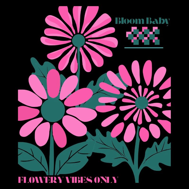 Bloom Baby Retro Blümchen Design Flower Power