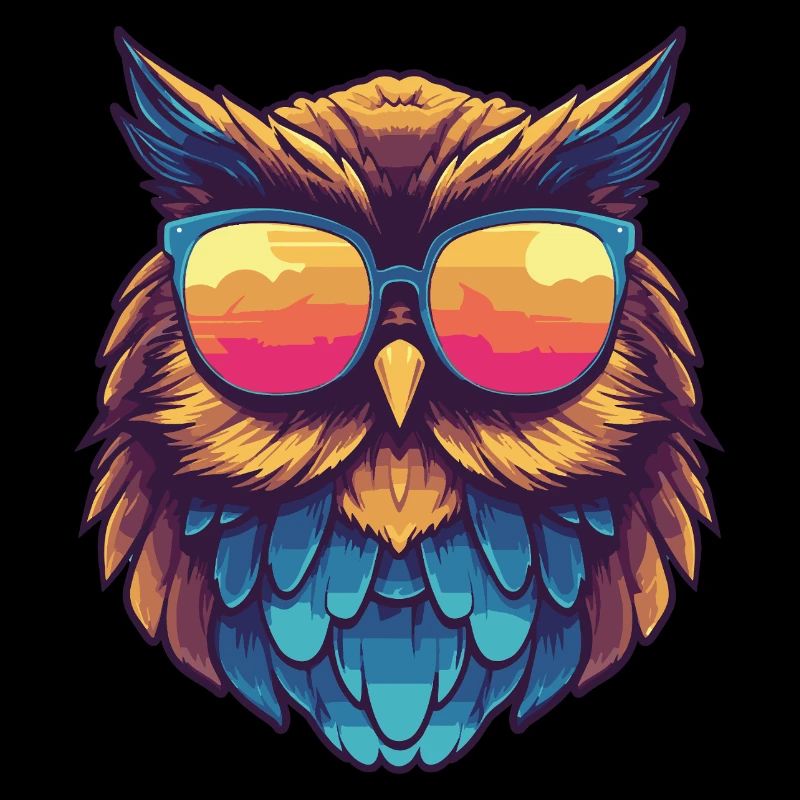 Eule mit Sonnenbrille