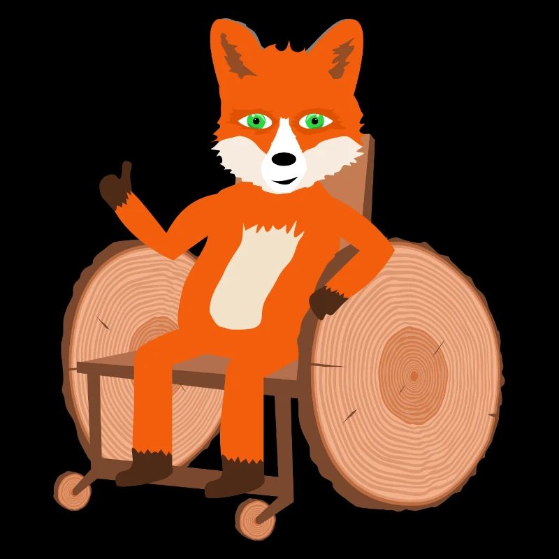 Fuchs im Rollstuhl