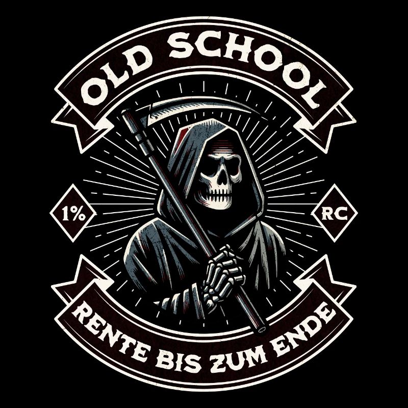 Biker Motorcyclist Pensioner - Pension until the end