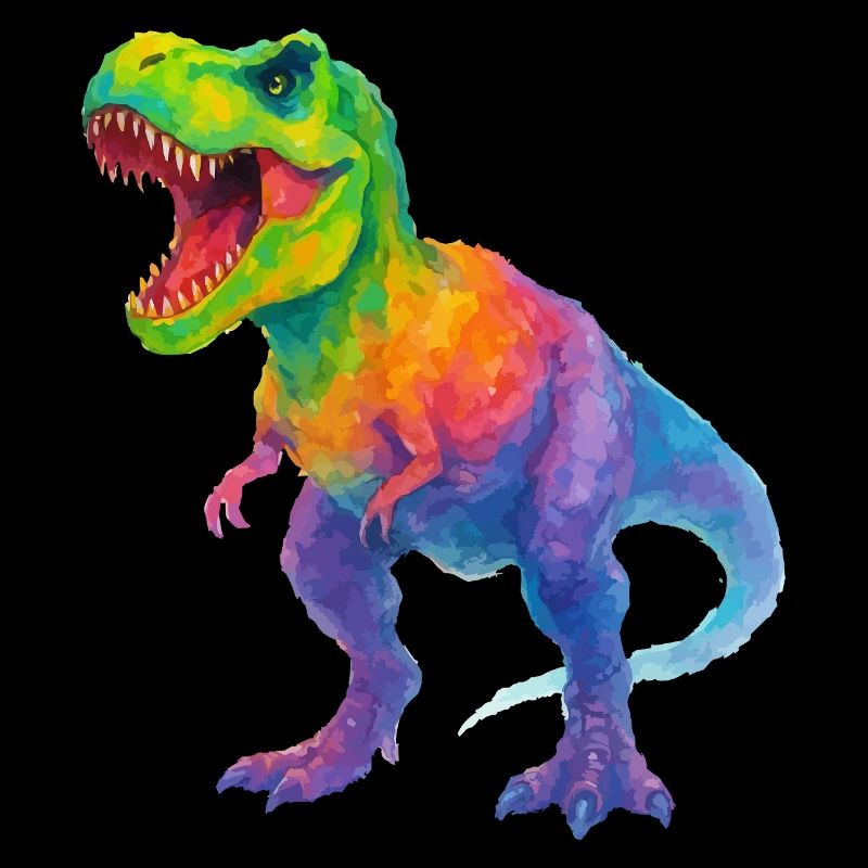 Colorful Gradient Dinosaur