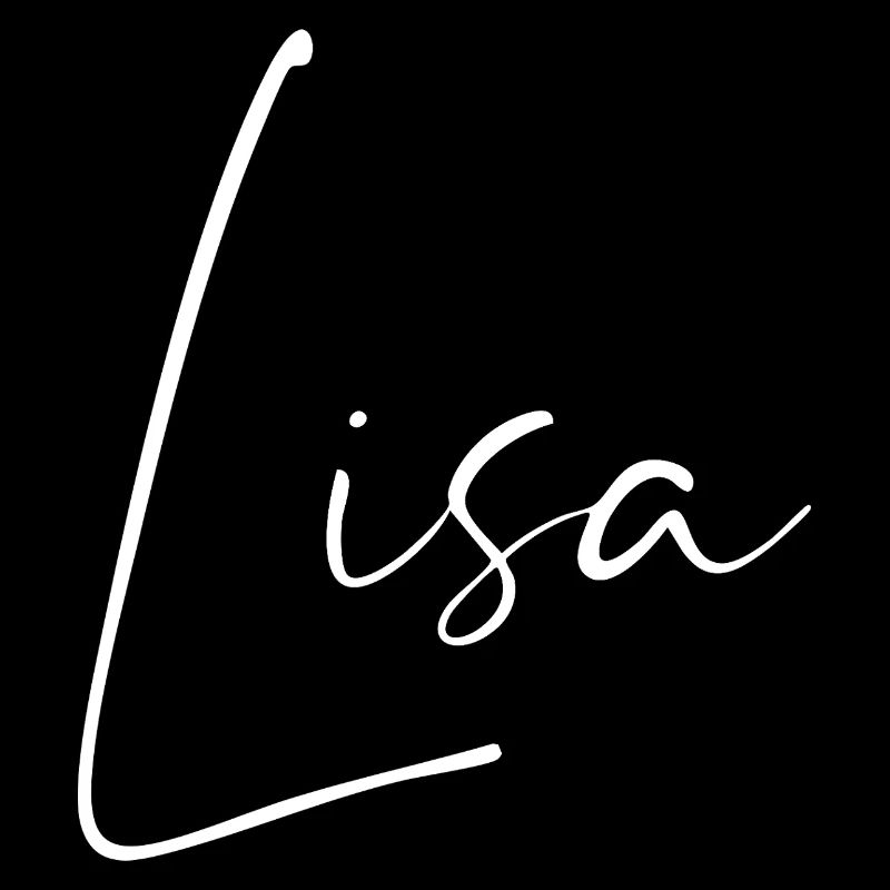 Lisa / Conception du nom de l’écriture manuscrite (Blanc)