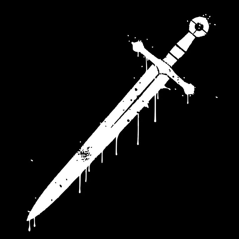 Knight Sword Graffiti Middle Ages