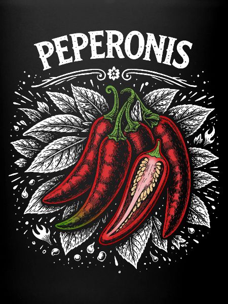 Pepperoni Burning Leaf Design