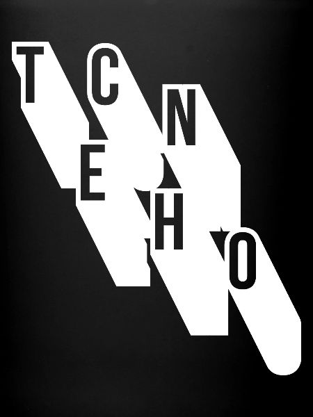 Techno-Musik geometrisches Logodesign