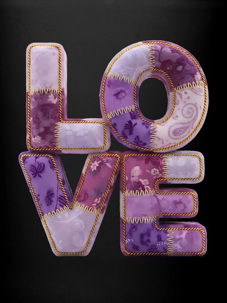 Lettrage patchwork Love Quiltlook