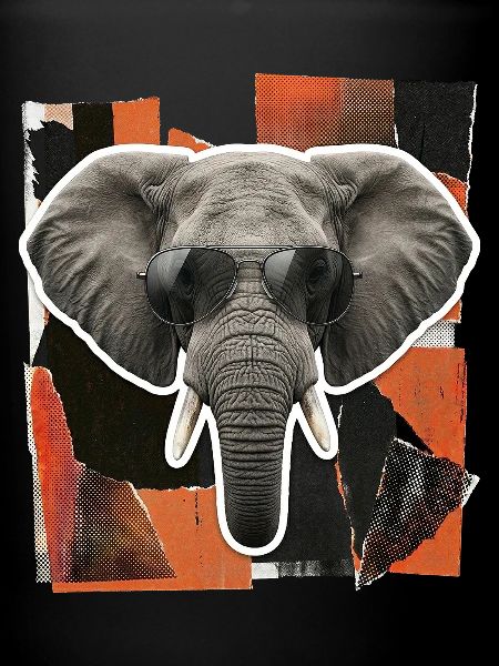 Elephant Sunglasses Risography