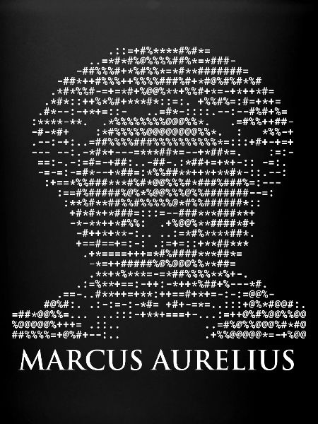 Marcus Aurelius ASCII-Kunst