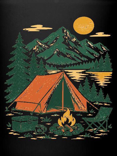 Bergcamping Abendstimmung