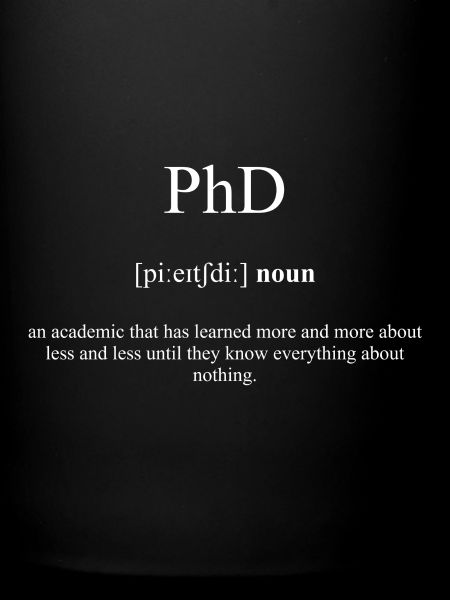 PhD (promovering) definition Black Edition