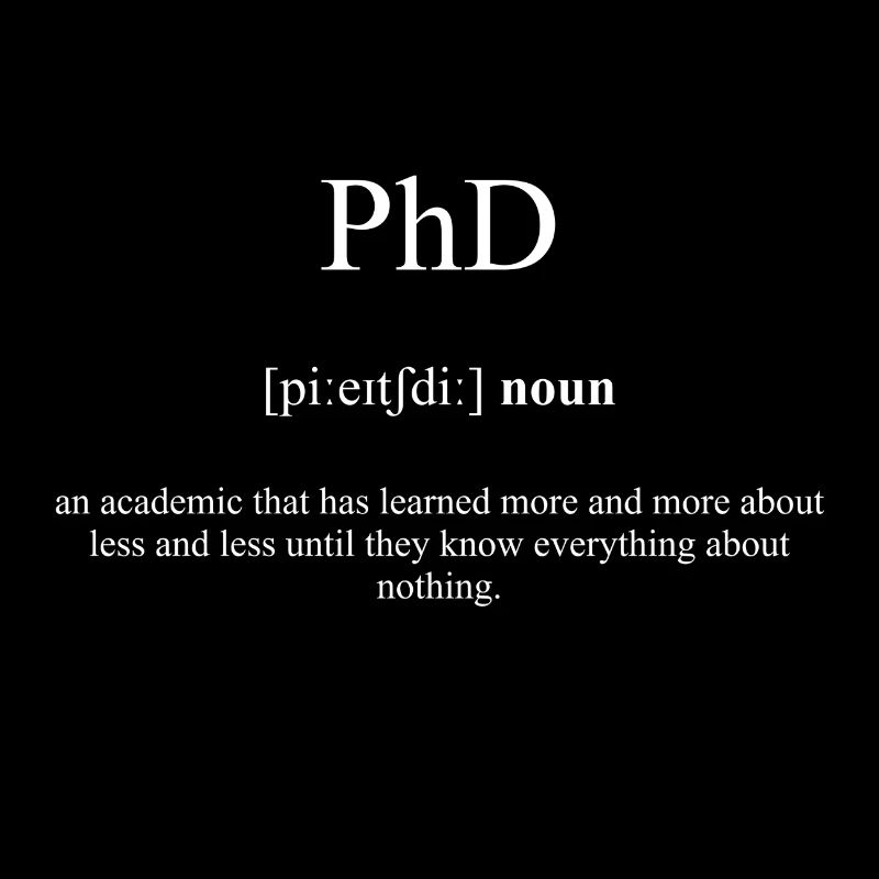 PhD (promotering) definisjon svart utgave