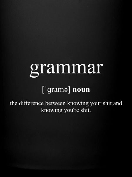 Grammaire Définition Black Edition