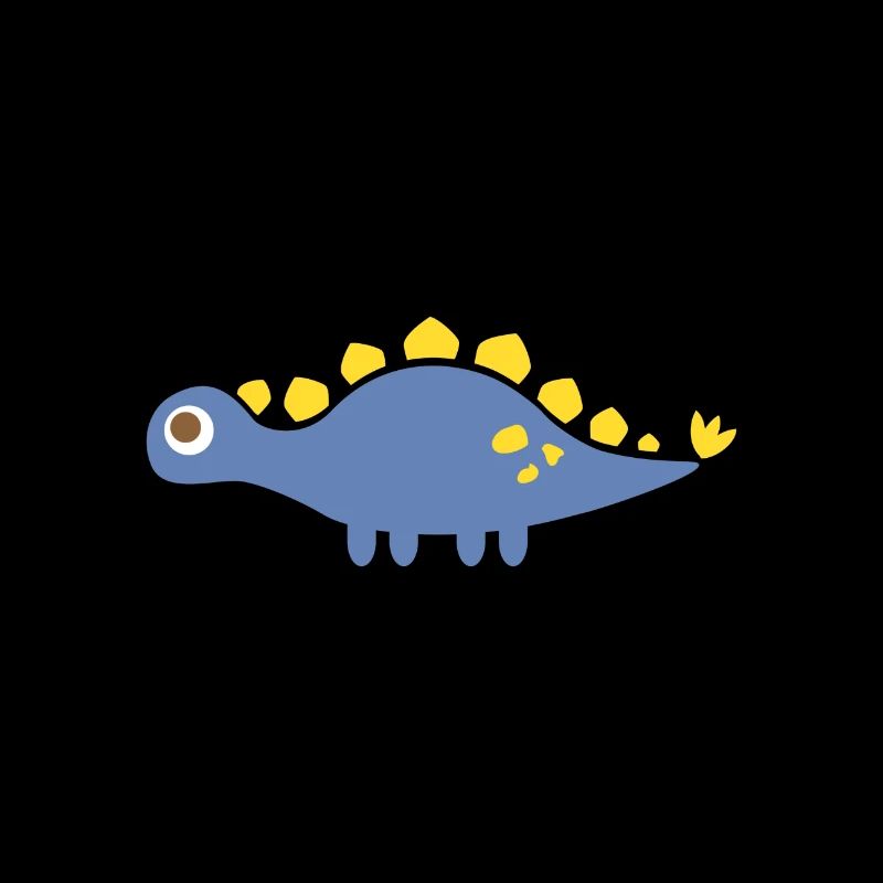 Dinosaure Stegosaurus bleu mignon