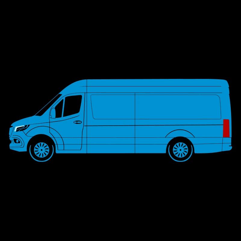 Courier Sprinter noir côté gauche W907 910