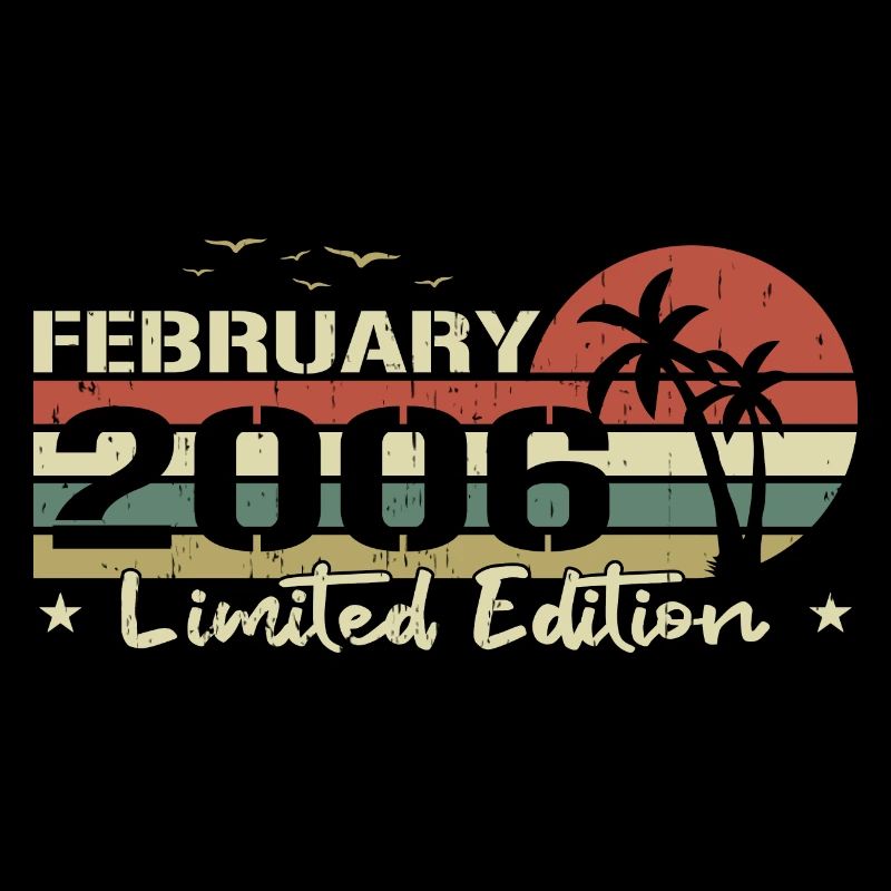 millésime de février 18e anniversaire né 2006 vibe