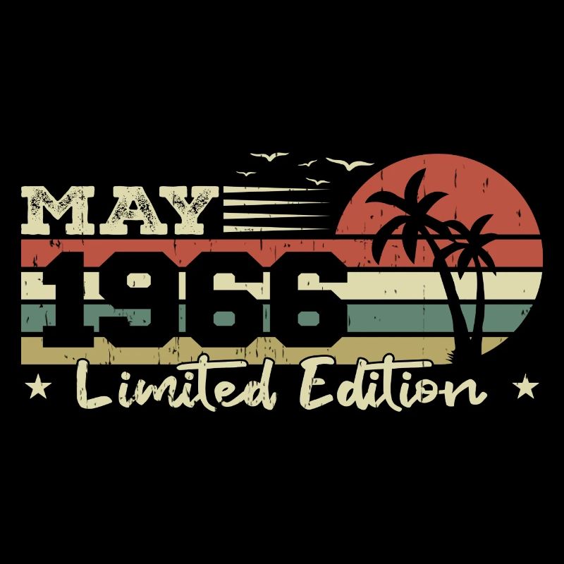 May Vintage 58th Anniversary Born 1966 Vibe