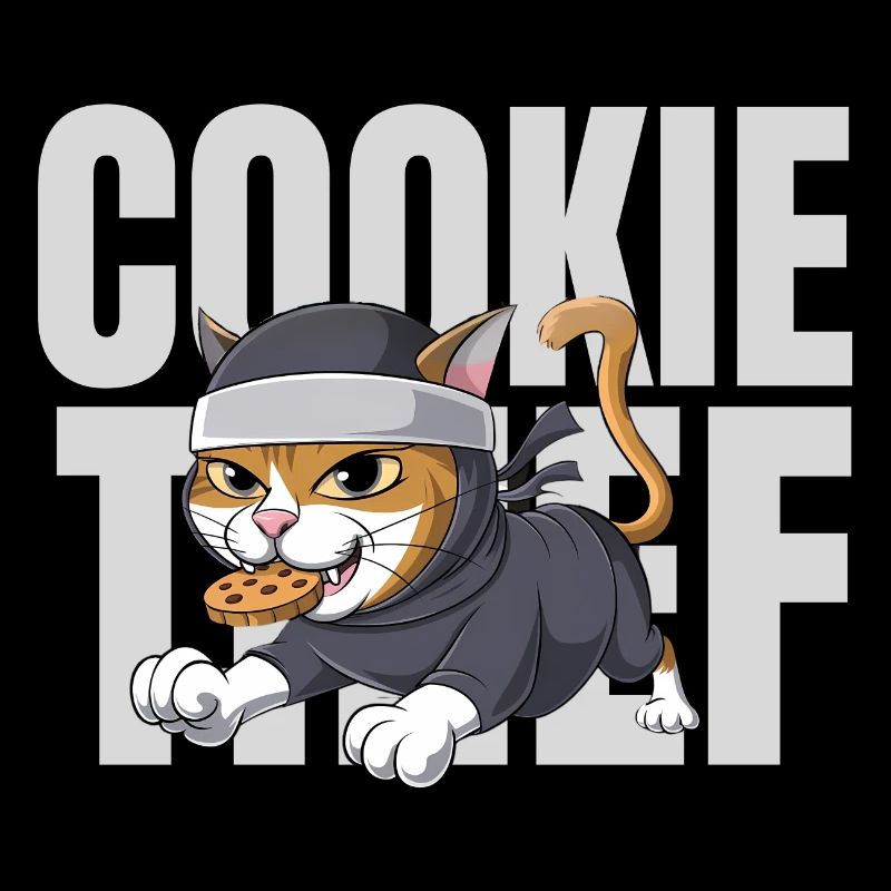 Cookie theft - ninja cat funny design