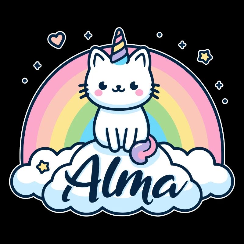 Alma Nom Prénom Licorne Chat