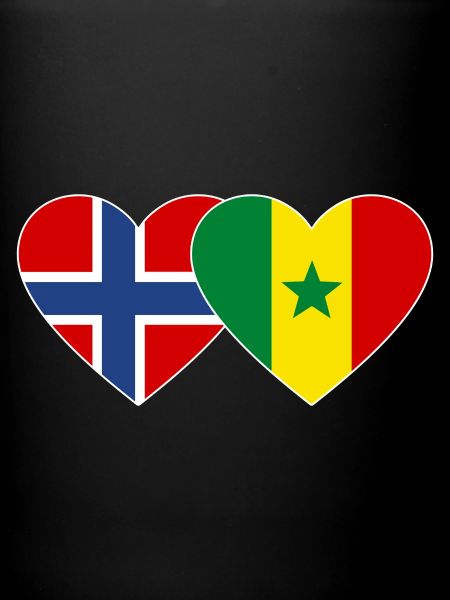 Norvège Sénégal Drapeau Coeur
