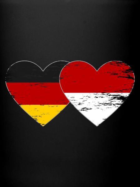 Germany Monaco Flag Heart