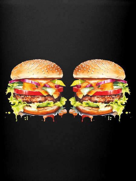 Explosion de l’aquarelle de Burger