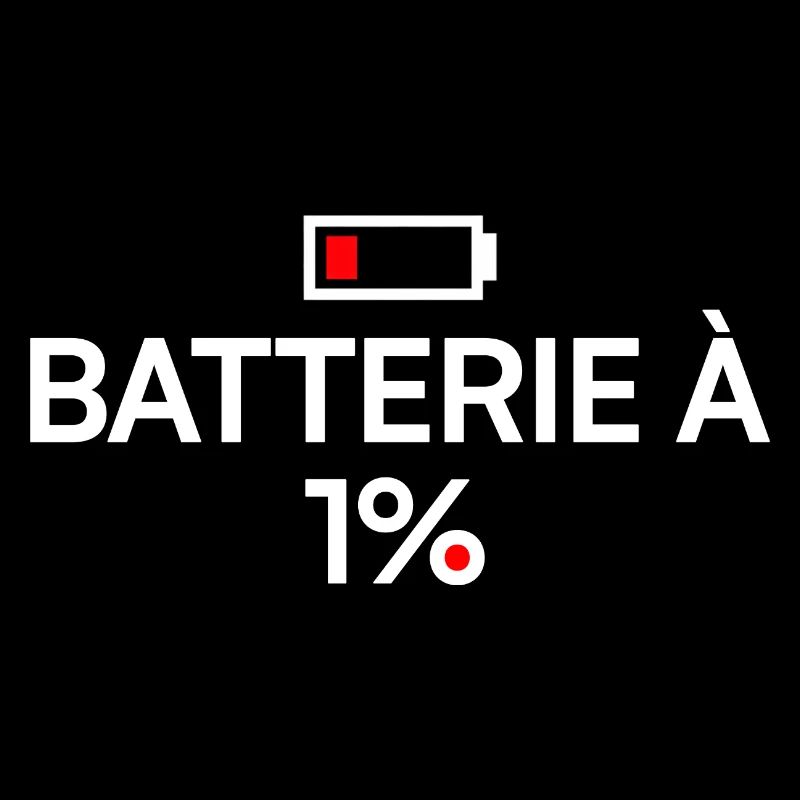 Batterie à 1% humour fatigue moderne