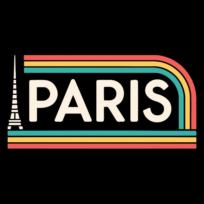 Paris Rainbow Retro