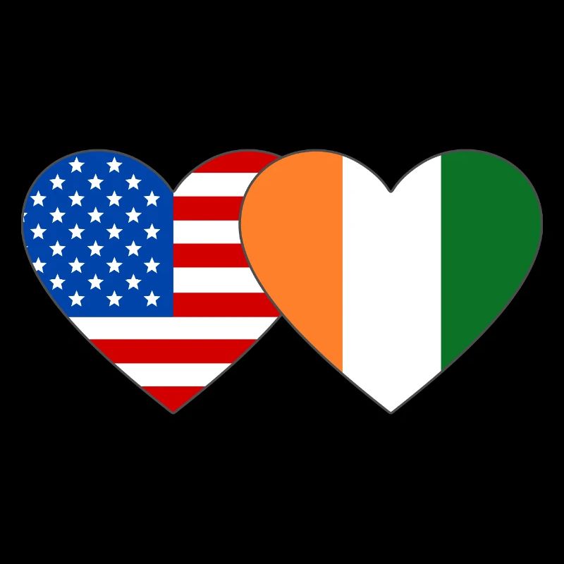 Cœur du drapeau de la Côte d’Ivoire des États-Unis