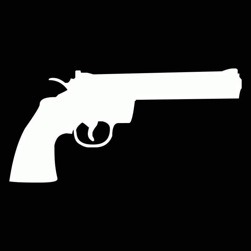 Minimalistische Revolver-Silhouette