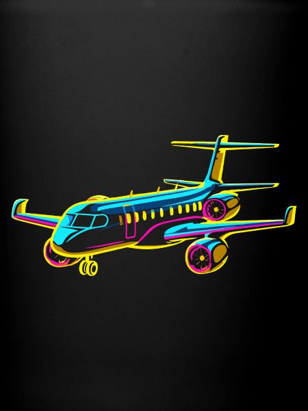 Flugzeug Comic Stil