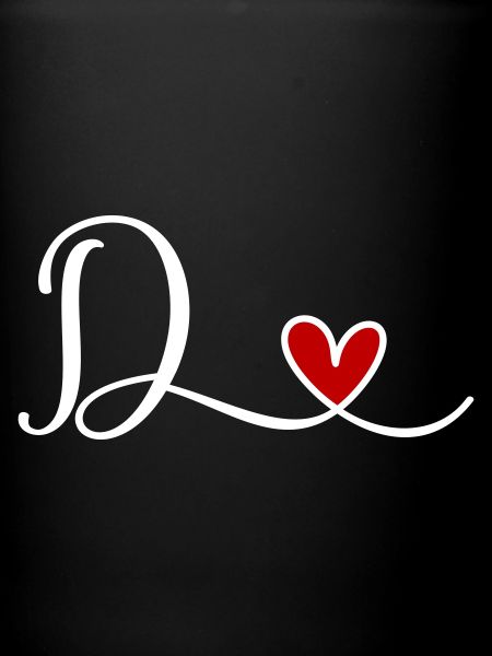 D Buchstabe mit Herz