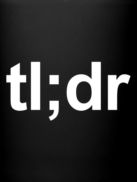 tl; dr