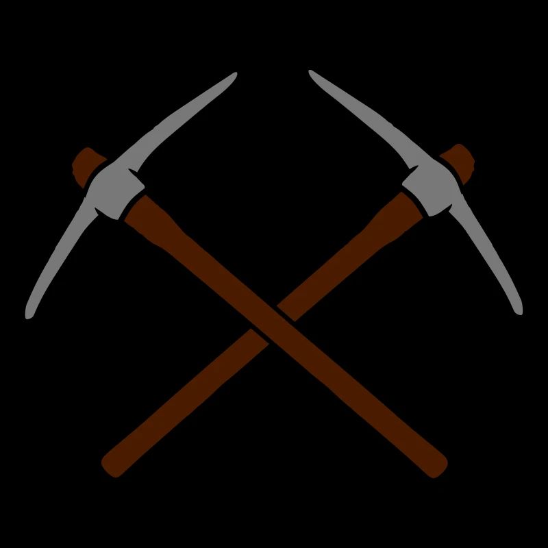 2 croix logo pioche piocher exploitation minière m
