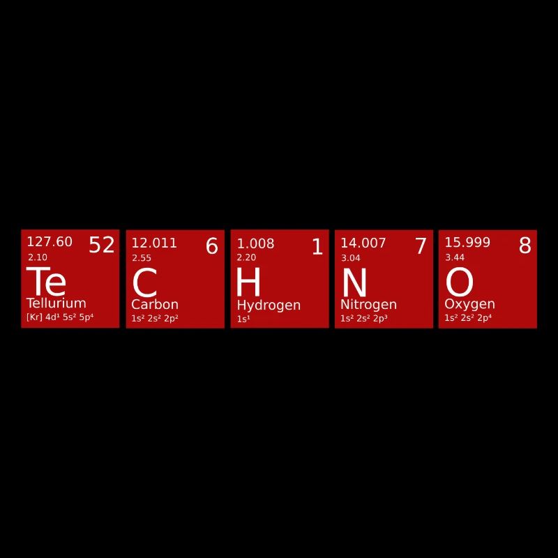 Techno Periodic Table Red