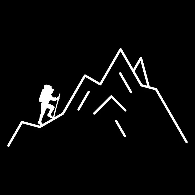 Bergsteigen oder Wandern gehen für Wanderer