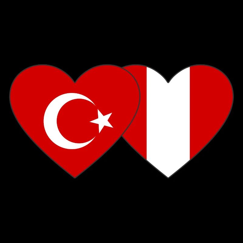 Turquie Pérou Drapeau du Cœur